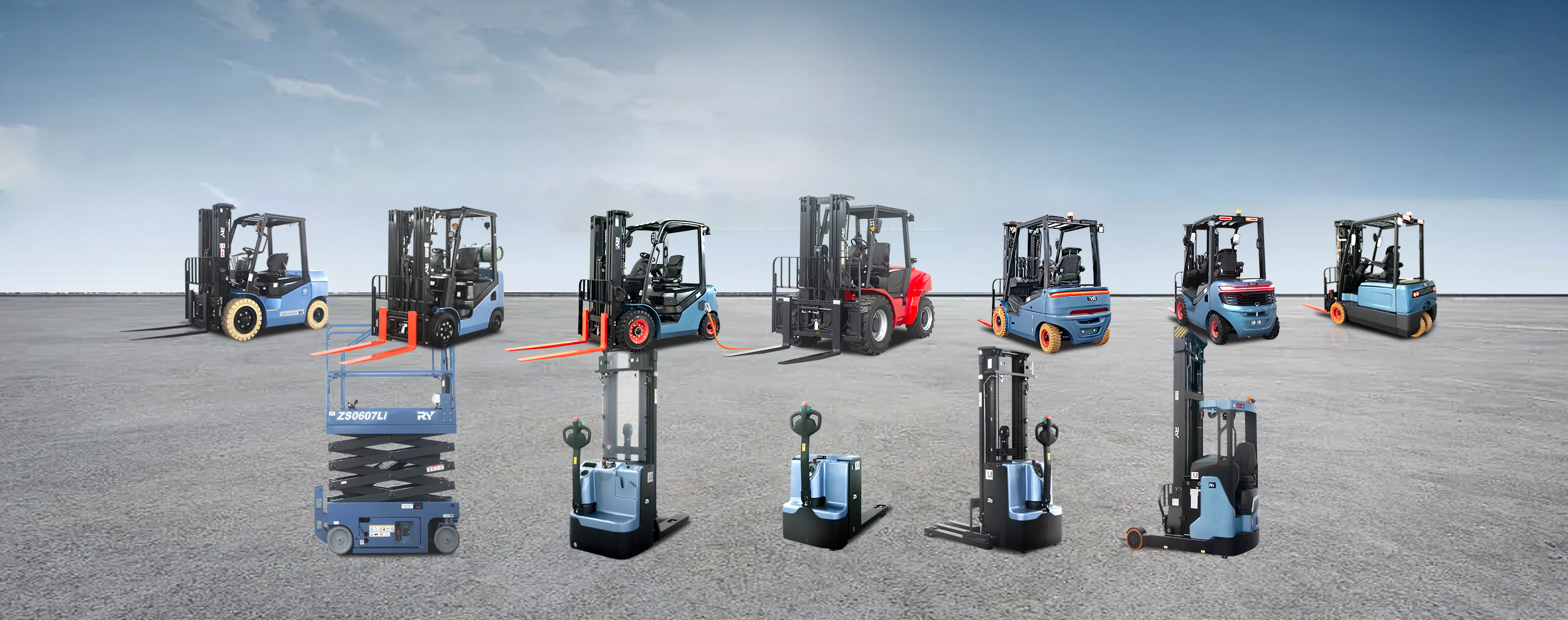 Electric Forklift Product Series Display