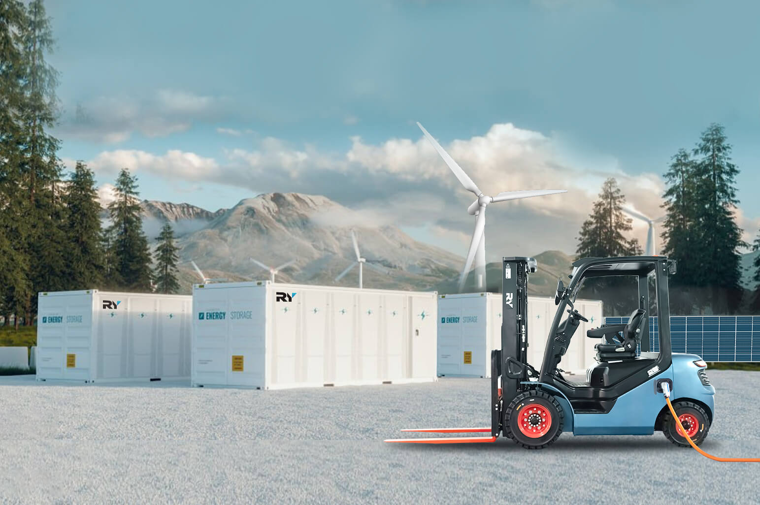 Eco-Friendly Electric Forklift in Use